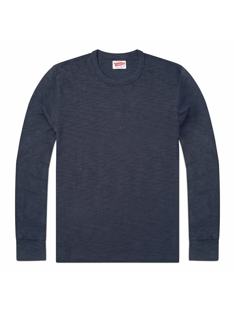 Long Sleeve Slub Tee - Indigo-STANDARD RECREATION-Over the Rainbow