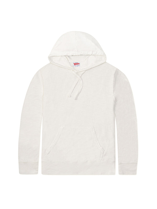 Long Sleeve Slub Hoodie - Arctic White-STANDARD RECREATION-Over the Rainbow