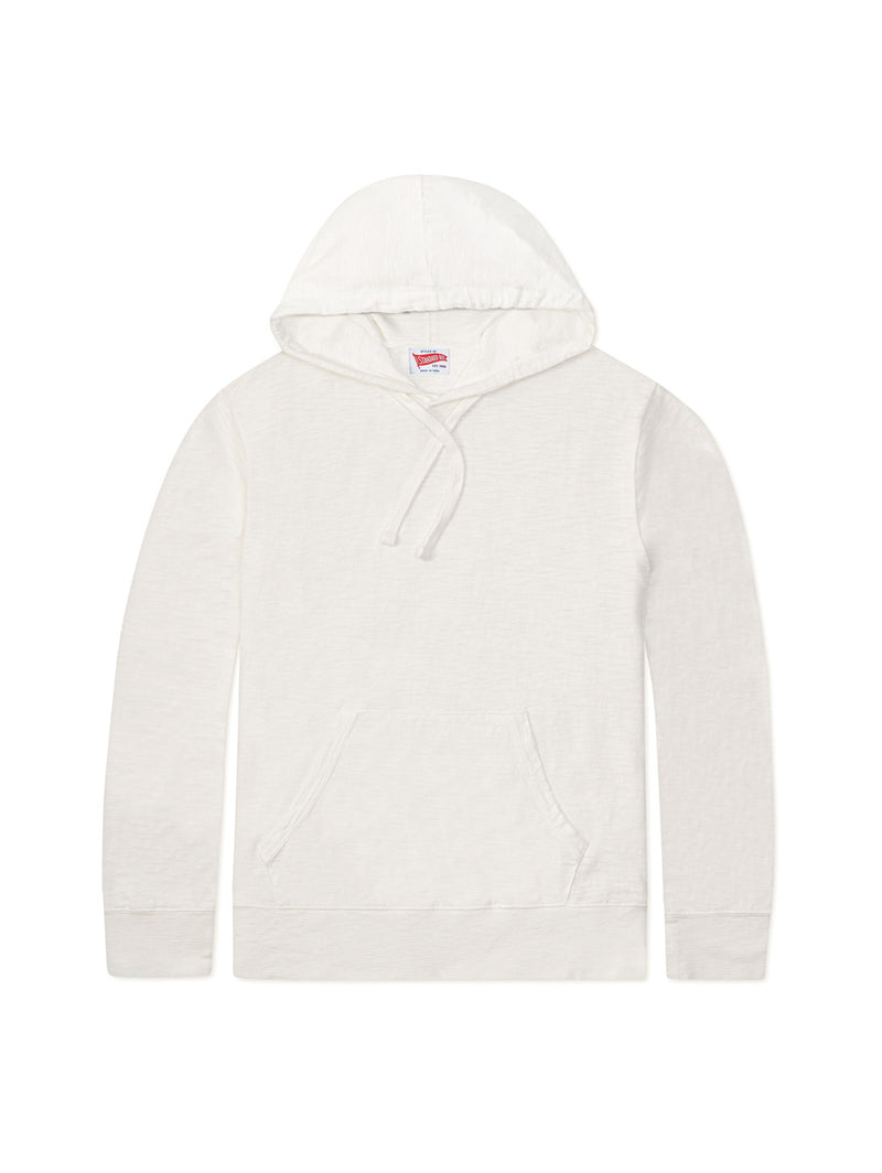 Long Sleeve Slub Hoodie - Arctic White-STANDARD RECREATION-Over the Rainbow