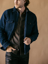 The Anvil Shirt Jacket - Quilt Dark Indigo Denim-HIROSHI KATO-Over the Rainbow