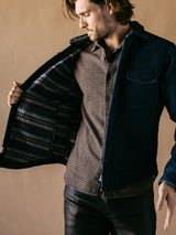 The Anvil Shirt Jacket - Quilt Dark Indigo Denim-HIROSHI KATO-Over the Rainbow