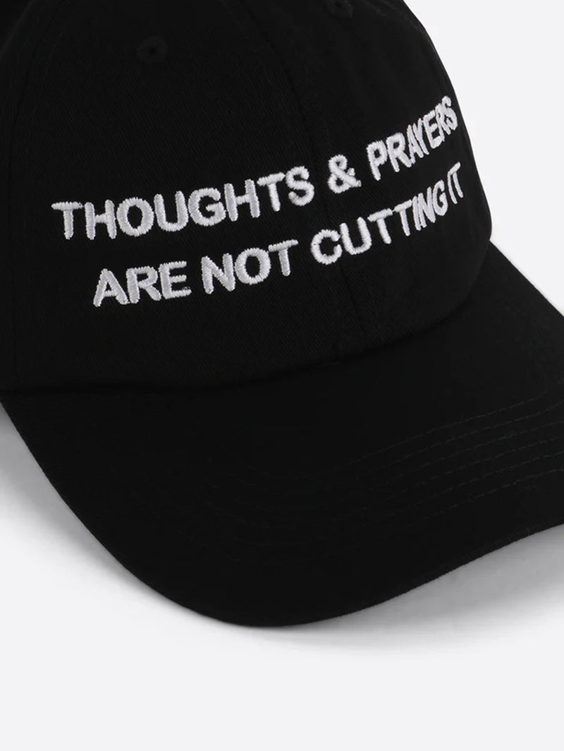 Thoughts & Prayers Dad Cap - Black/White-INTENTIONALLY _______-Over the Rainbow