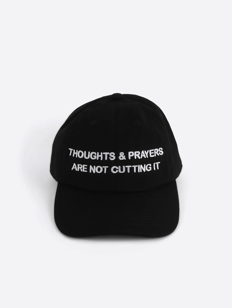 Thoughts & Prayers Dad Cap - Black/White-INTENTIONALLY _______-Over the Rainbow