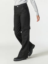 Alva Cargo Pant - Black Luxe Twill-Mavi-Over the Rainbow