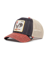 The Moon Rooster Trucker Hat - Navy-GOORIN BROTHERS-Over the Rainbow