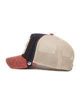 The Moon Rooster Trucker Hat - Navy-GOORIN BROTHERS-Over the Rainbow