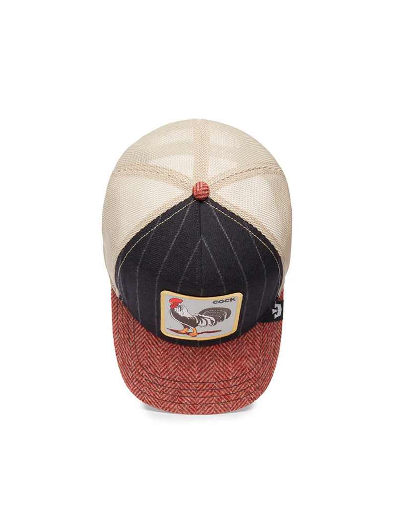 The Moon Rooster Trucker Hat - Navy-GOORIN BROTHERS-Over the Rainbow