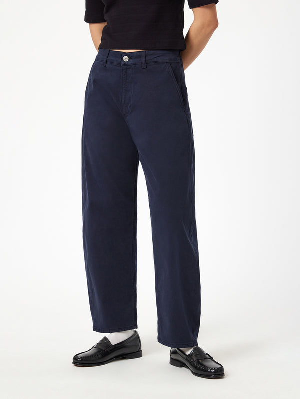 Lenora Pant - Midnight Casual Twill-Mavi-Over the Rainbow