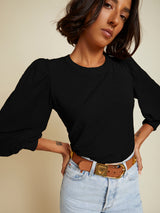 Loren Smocked Top - Jet Black-NATION-Over the Rainbow