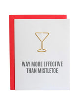 More Effective Than Mistletoe Paper Clip Letterpress Card-CHEZ GAGNE LETTERPRESS-Over the Rainbow