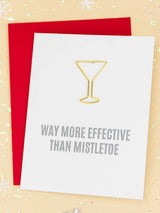 More Effective Than Mistletoe Paper Clip Letterpress Card-CHEZ GAGNE LETTERPRESS-Over the Rainbow