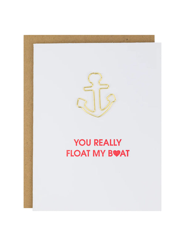 You Really Float My Boat - Paper Clip Letterpress-CHEZ GAGNE LETTERPRESS-Over the Rainbow