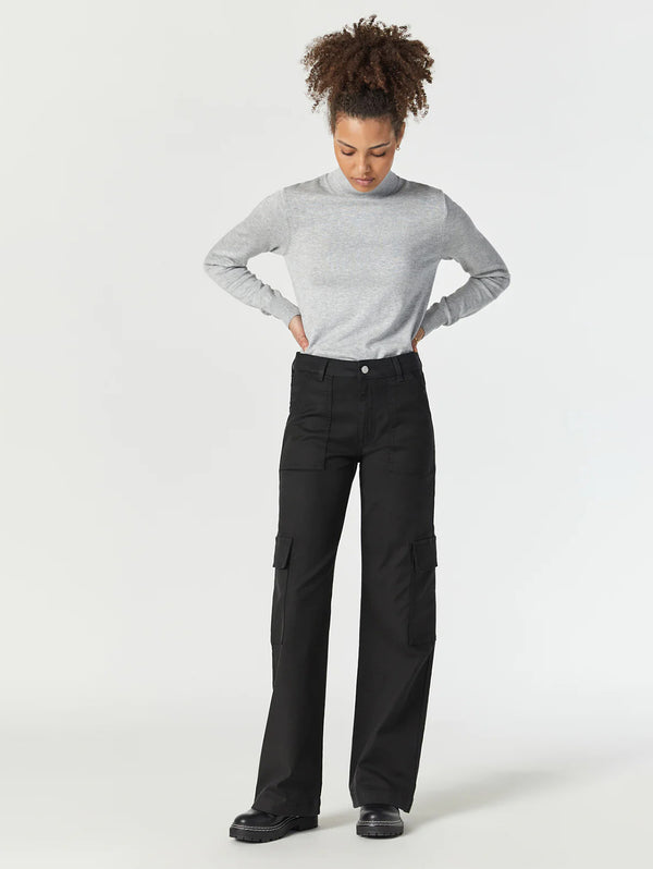 Alva Cargo Pant - Black Luxe Twill-Mavi-Over the Rainbow