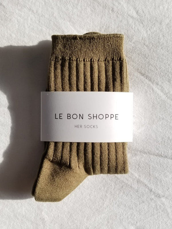 Her Socks - Pesto-LE BON SHOPPE-Over the Rainbow