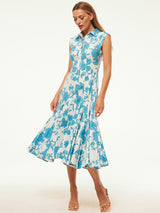 Charlotte Dress - Turquoise Floral-Misa-Over the Rainbow