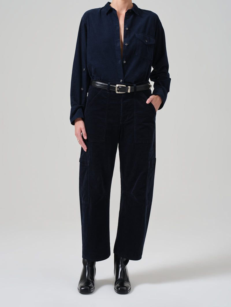 Marcelle Corduroy Cargo Pant - Navy-Citizens of Humanity-Over the Rainbow