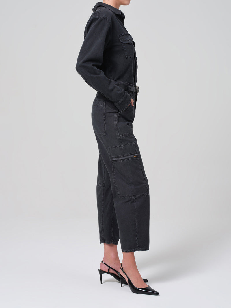 Marcelle Low Slung Cargo Pant - Washed Black-Citizens of Humanity-Over the Rainbow