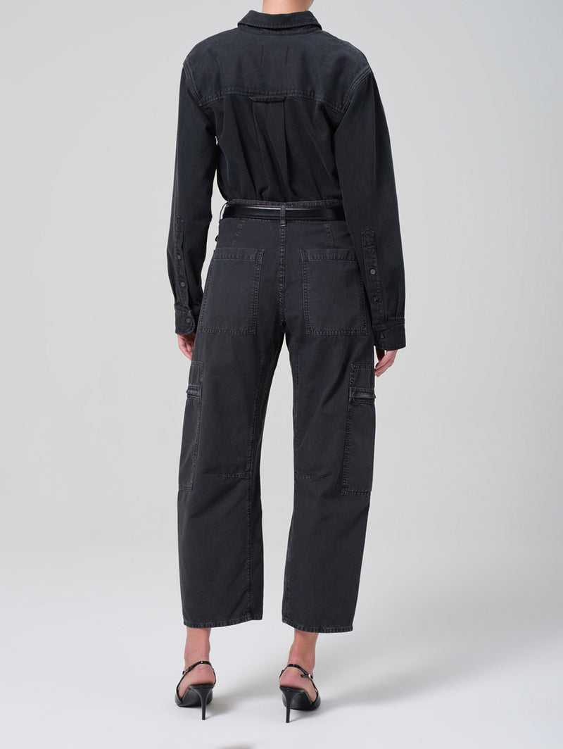 Marcelle Low Slung Cargo Pant - Washed Black-Citizens of Humanity-Over the Rainbow