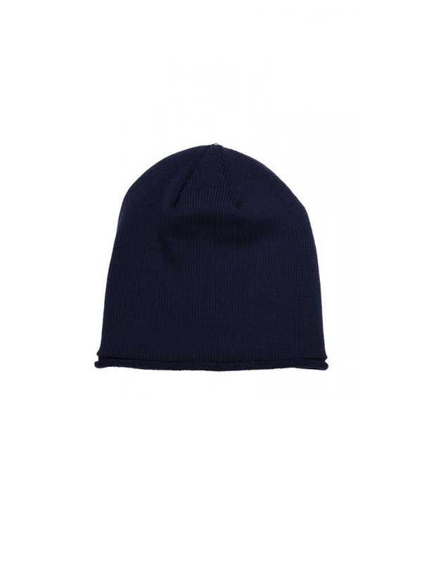 Glossy Knit Hat - Navy-Lindo F-Over the Rainbow