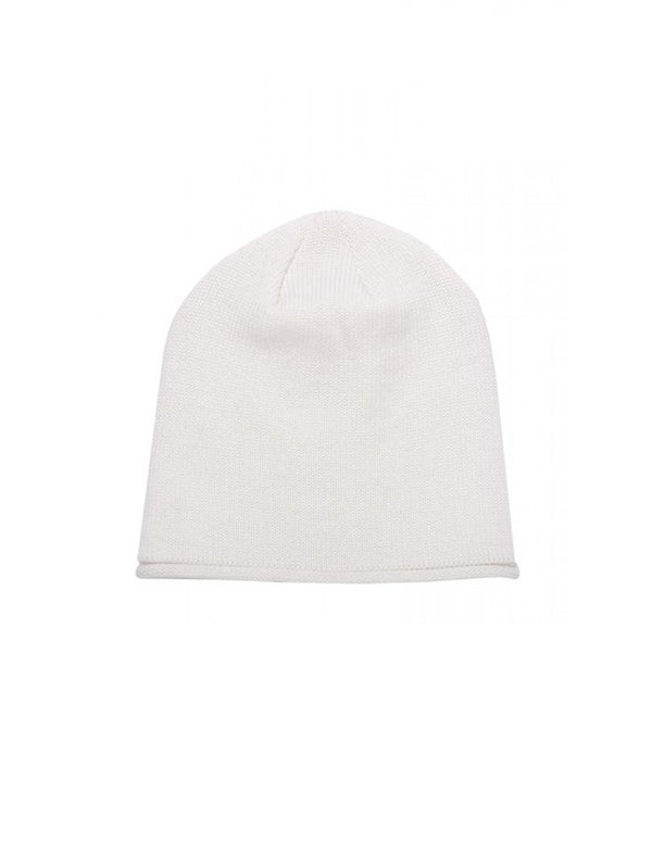 Glossy Knit Hat - Ivory-Lindo F-Over the Rainbow