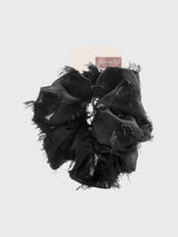 Brunch Scrunchie - Frayed Black-KITSCH-Over the Rainbow