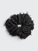 Brunch Scrunchie - Frayed Black-KITSCH-Over the Rainbow