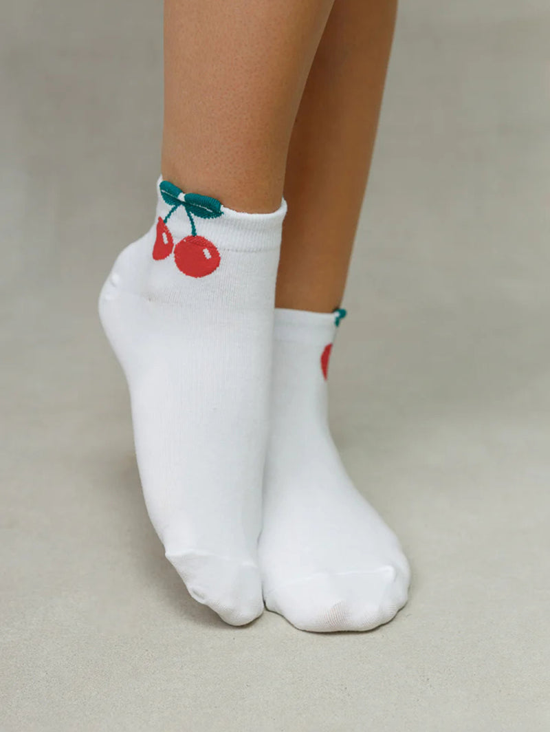 Short Fruit Socks - Cherries-LIM LIM-Over the Rainbow