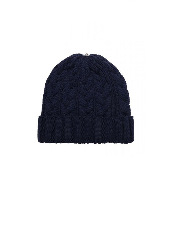 Charlie Cable Knit Hat - Navy-Lindo F-Over the Rainbow