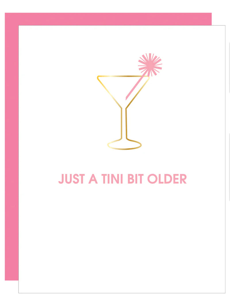 Just a Tini Bit Older Paper Clip Letterpress Card-CHEZ GAGNE LETTERPRESS-Over the Rainbow