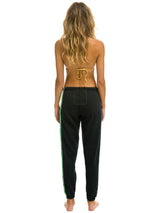 5 Stripe Pant - Charcoal Pink Green (Exclusive)-AVIATOR NATION-Over the Rainbow