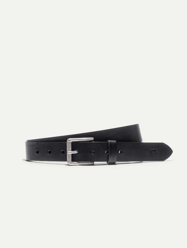 Saddle Leather Belt - Black-WILL-Over the Rainbow