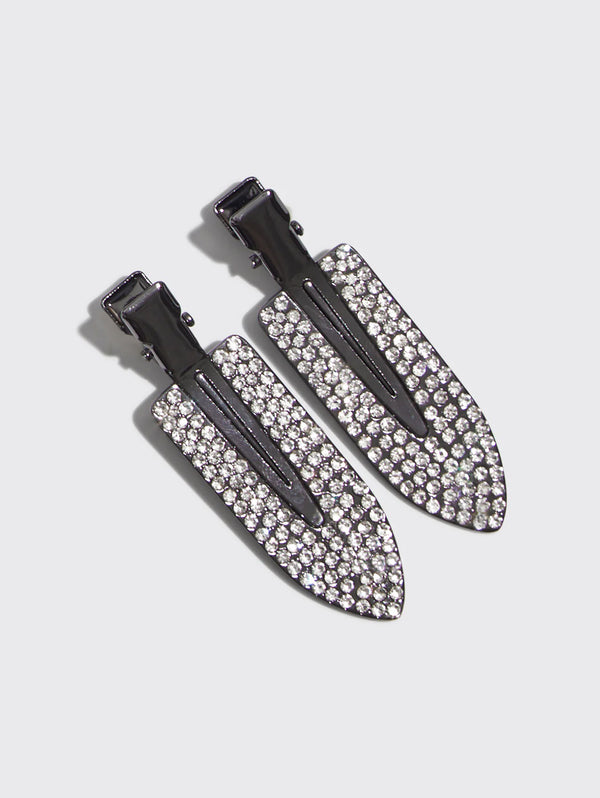 Metal Rhinestone Creaseless Clips 2pc Set-KITSCH-Over the Rainbow