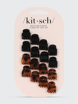 16 Piece Black and Tortoise Mini Claw Clips-KITSCH-Over the Rainbow