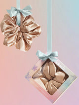 Holiday Satin Pillow Scrunchie - Champagne-KITSCH-Over the Rainbow