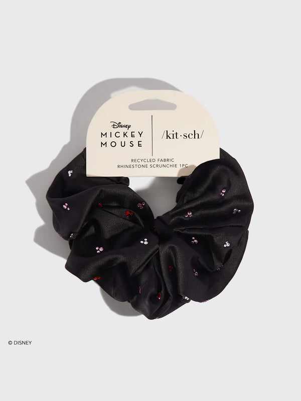 Mickey and Minnie Recycled Fabric Scrunchie - Black-KITSCH-Over the Rainbow