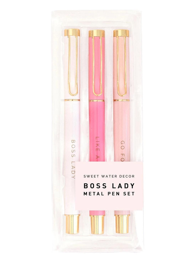 Boss Lady Metal Pen Set-SWEET WATER DECOR-Over the Rainbow