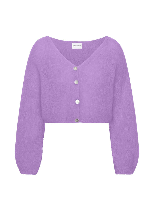 Cornelia Cropped Cardigan - Lilac-AMERICAN DREAMS-Over the Rainbow