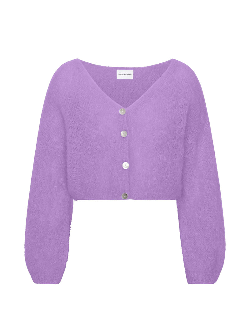 Cornelia Cropped Cardigan - Lilac-AMERICAN DREAMS-Over the Rainbow