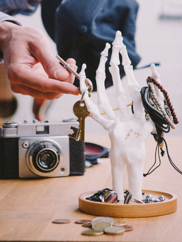 Skeleton Hand Jewelry Holder - White-SUCK UK-Over the Rainbow