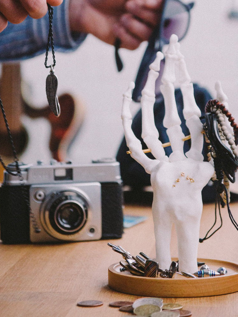 Skeleton Hand Jewelry Holder - White-SUCK UK-Over the Rainbow