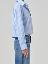 Fino Cropped Shirt - Ellis Stripe-Citizens of Humanity-Over the Rainbow