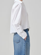 Fino Cropped Shirt - Optic White-Citizens of Humanity-Over the Rainbow