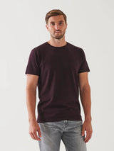 Iconic Pima Crew Neck T-Shirt - Bordeaux-Patrick Assaraf-Over the Rainbow