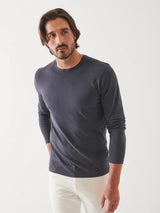 Pima Cotton Stretch Long Sleeve Tee - Constellation-Patrick Assaraf-Over the Rainbow