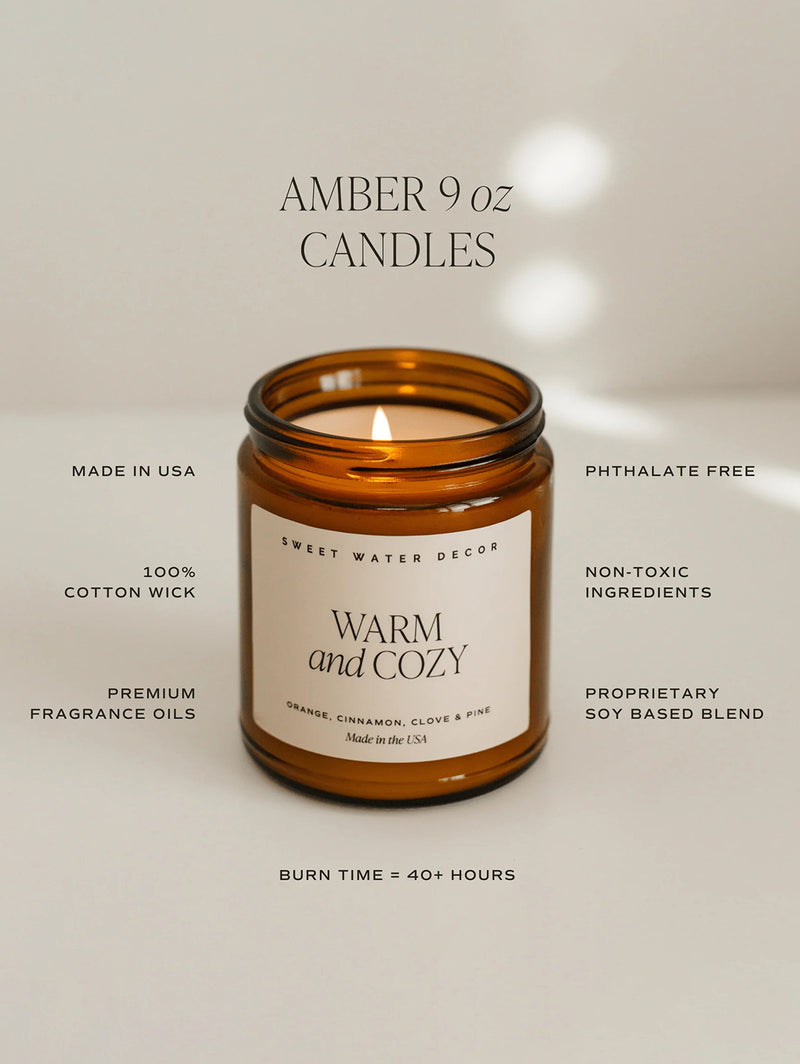 Amber Jar Soy Candle - Fraser Fir-SWEET WATER DECOR-Over the Rainbow