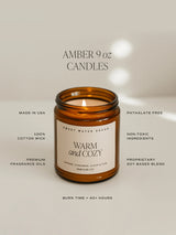 Amber Jar Soy Candle - Hot Cocoa + Peppermint-SWEET WATER DECOR-Over the Rainbow