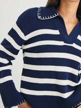 Athena Sweater - Navy Ivory Stripe-Rails-Over the Rainbow