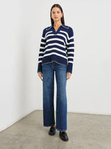 Athena Sweater - Navy Ivory Stripe-Rails-Over the Rainbow