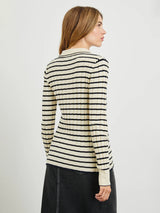 Aurelia Cardigan - Ivory Navy Stripe-Rails-Over the Rainbow