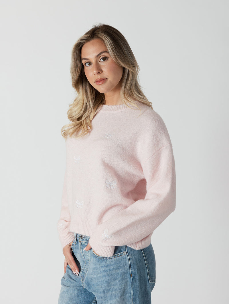 Avery Crewneck - Soft Pink-LYLA+LUXE-Over the Rainbow